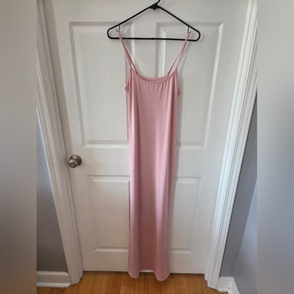 Elegant Pink Slip Dress